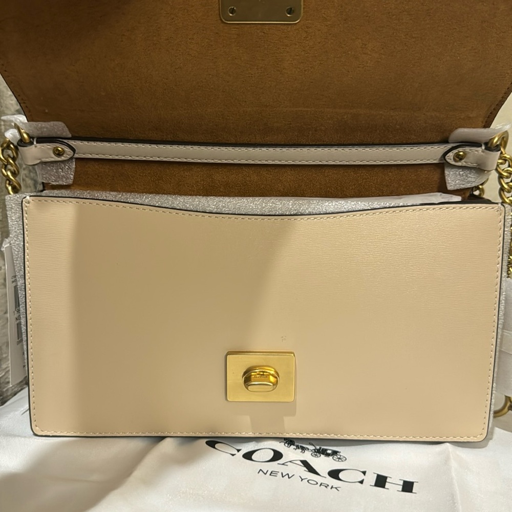 Coach Hutton Colorblock Leather Shoulder Bag - Picture 11 of 13